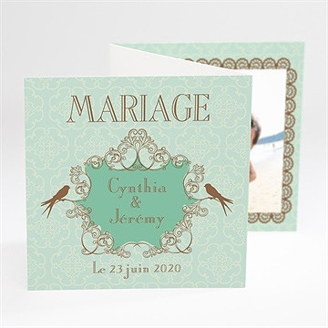 Faire-part mariage mariage baroque et fantaisie