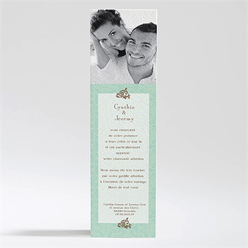 Remerciement mariage mariage baroque et fantaisie