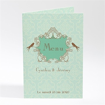 Menu mariage mariage baroque et fantaisie