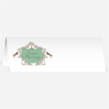 Marque-place mariage mariage baroque et fantaisie