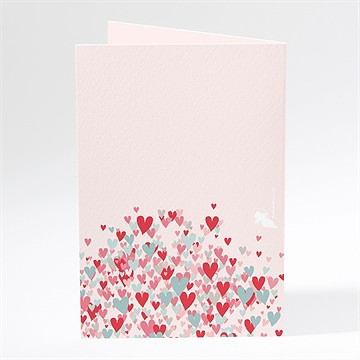 Menu mariage des oiseaux rose et orange - Dos du menu