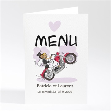 Menu mariage sur la route du bonheur