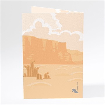 Menu mariage far west humour - Dos du menu