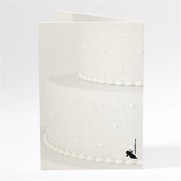 Menu mariage notre gâteau - Dos du menu