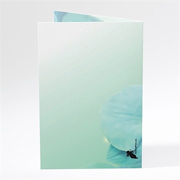 Menu mariage orchidées bleues - Dos du menu