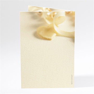 Menu mariage alliances fond crème - Dos du menu