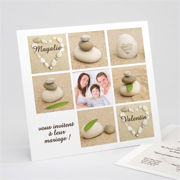 Faire-part mariage zen