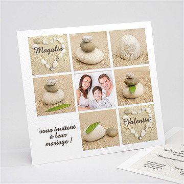 Faire-part mariage zen