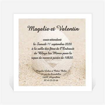 Carton d'invitation mariage zen