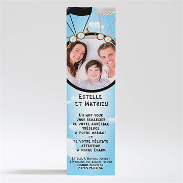 Remerciement mariage en parachute montage photo