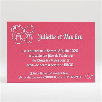 Carton d'invitation mariage ardoise d'écolier et humour