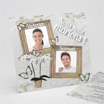 Faire-part mariage photos dans les cadres