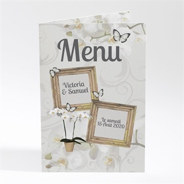 Menu mariage photos dans les cadres