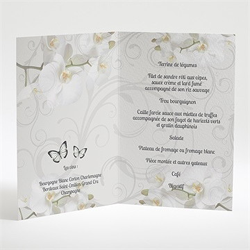 Menu mariage photos dans les cadres - Intérieur du menu