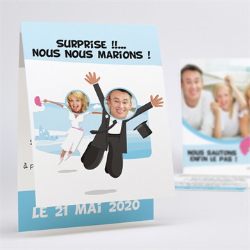 Faire-part mariage surprise nous nous marions