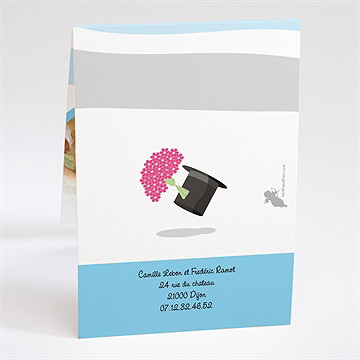 Faire-part mariage surprise nous nous marions - Dos du faire-part