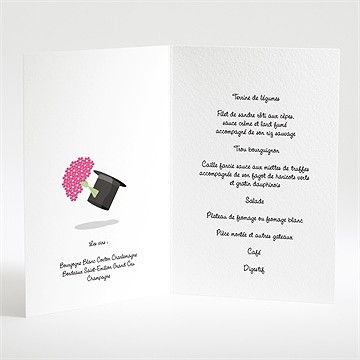 Menu mariage surprise nous nous marions - Intérieur du menu