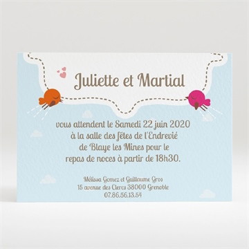 Carton d'invitation mariage la célébration originale