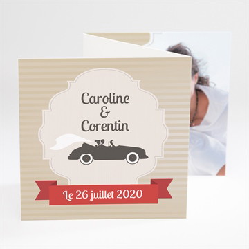 Faire-part mariage voiture vintage