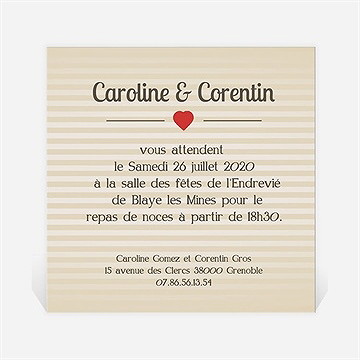 Carton d'invitation mariage voiture vintage