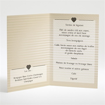 Menu mariage voiture vintage - Intérieur du menu