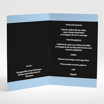 Menu mariage annonce décalée - Intérieur du menu