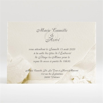 Carton d'invitation mariage beau parchemin