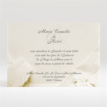 Carton d'invitation mariage beau parchemin