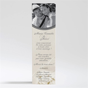 Remerciement mariage beau parchemin