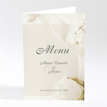 Menu mariage beau parchemin