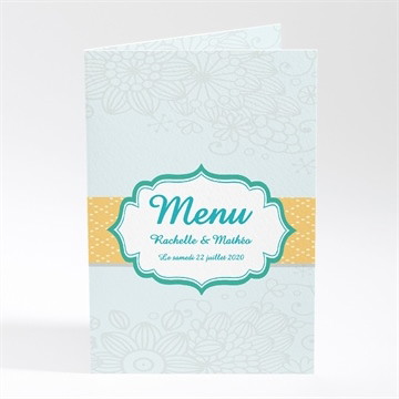 Menu mariage notre histoire