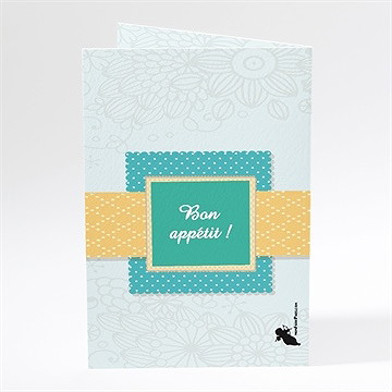 Menu mariage notre histoire - Dos du menu