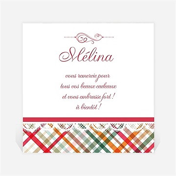 Remerciement naissance motifs rayés