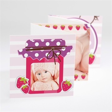 Faire-part naissance jolie petite fraise