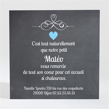 Remerciement naissance petit sorbet