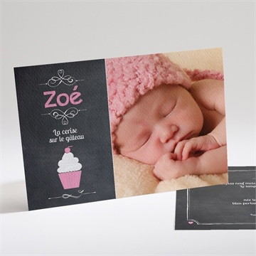 Faire-part naissance douceur et sucrerie