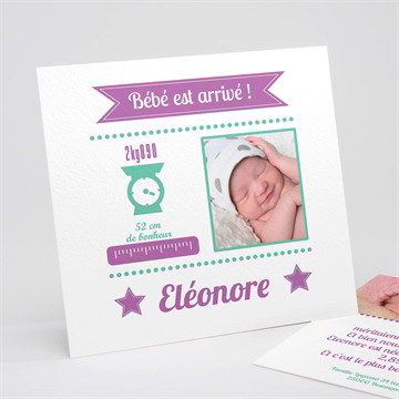Faire-part naissance réf. N31129