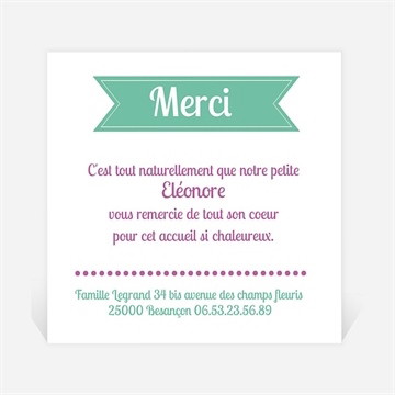 Remerciement naissance réf. N30036