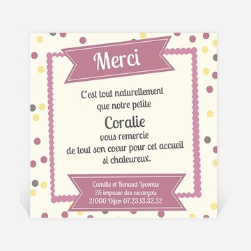 Remerciement naissance réf. N30052