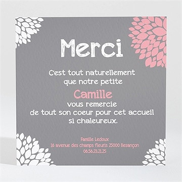 Remerciement naissance nature et pastel photo