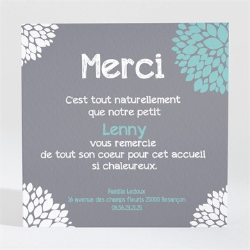 Remerciement naissance mon elegant faire part