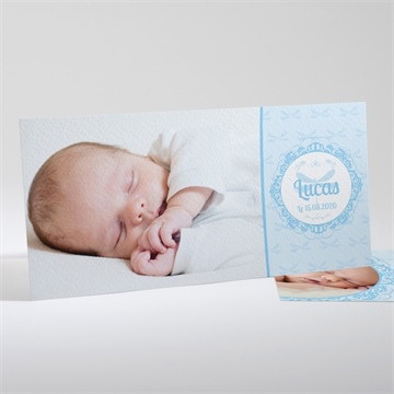 Faire-part naissance joli médaillon