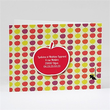 Faire-part naissance belle pomme - Dos du faire-part