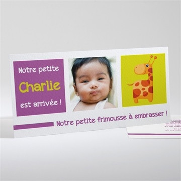 Faire-part naissance ma jolie girafe