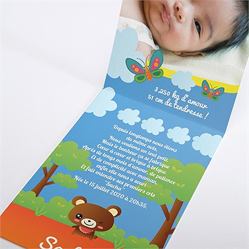 Faire-part naissance home sweet - Faire-part ouvert