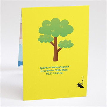 Faire-part naissance home sweet - Dos du faire-part