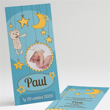 Faire-part naissance clair de lune