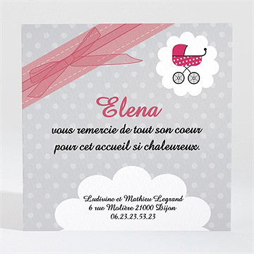 Remerciement naissance notre petite demoiselle