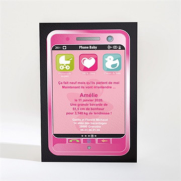 Faire-part naissance sa playlist - Dos du faire-part