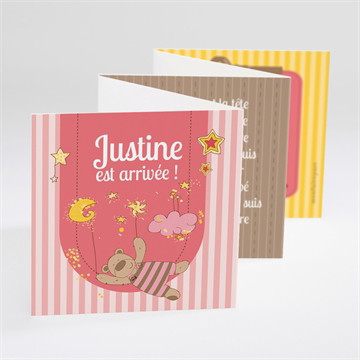 Faire-part naissance annonce vintage illustration